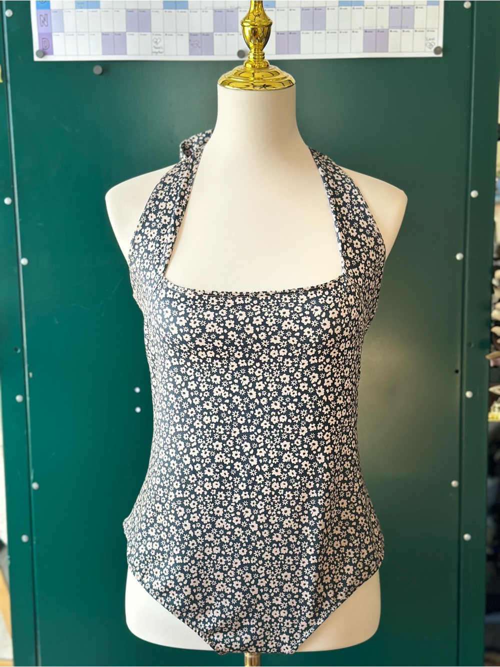 Free People Intimately Floral Halter Bodysuit